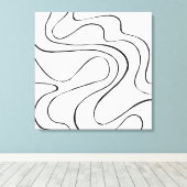 Toile Ebb et flux 2 - Noir et blanc (Insitu (Plancher de Bois))