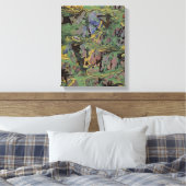 Toile écaillée verte, dorée et bleue (Insitu(Chambre))