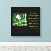 Toile Ecclésiaste 3:11 floral (Insitu (Plancher de Bois))