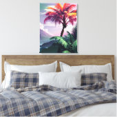 Toile Echap Tropical Tranquille : Palmier (Insitu(Chambre))