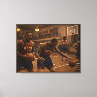 Toile Échauffement de l'équipe de basket-ball des New Yo