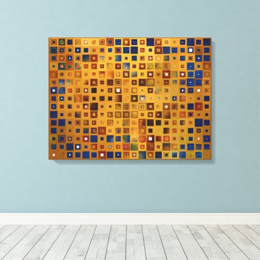 Toile Échecs colorés motif abstrait (Insitu (Plancher de Bois))
