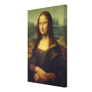 Toile Échelle grandeur de la peinture de Mona Lisa dans