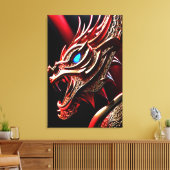 Toile Échelles rouge et or du dragon à respiration par f (Insitu(Salon))