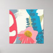 Toile Echinacea Abstrait Artistic Moderne Blocs de coule (Recto)