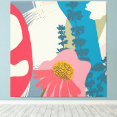 Toile Echinacea Abstrait Artistic Moderne Blocs de coule (Insitu (Plancher de Bois))