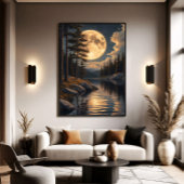 Toile Échos de la Lune d'or