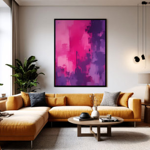 Toile Échos de Magenta
