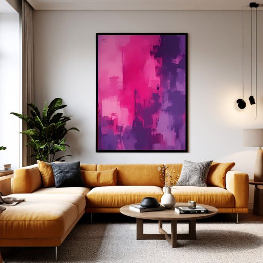 Toile Échos de Magenta
