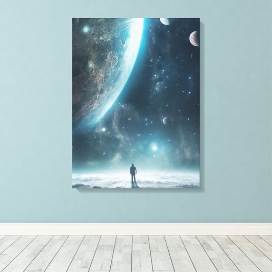 Toile Échos quantiques (Insitu (Plancher de Bois))