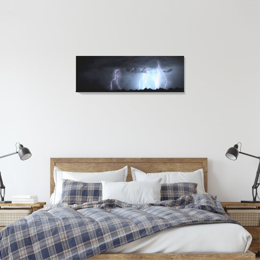 Toile Éclair crashs, nuages noirs (Insitu(Chambre))