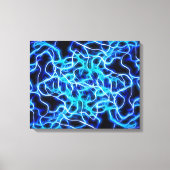 Toile Éclair électrique néon bleu Tesla Coil (Recto)