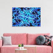 Toile Éclair électrique néon bleu Tesla Coil (Insitu(Salon))