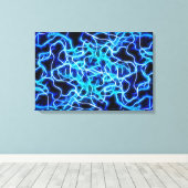 Toile Éclair électrique néon bleu Tesla Coil (Insitu (Plancher de Bois))