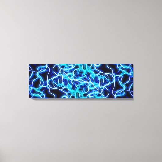 Toile Éclair électrique néon bleu Tesla Coil (Recto)