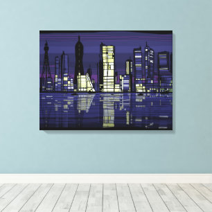 Toile Éclairage de la ville