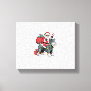 Toile Éclairage de Noël Père Noël équitation Giant Schna