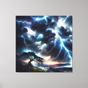 Toile Éclairage de pluie d'arbre mou Imaginaire