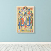 Toile Éclairage médiéval crucifié Jésus (Insitu (Plancher de Bois))