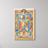 Éclairage médiéval crucifié Jésus