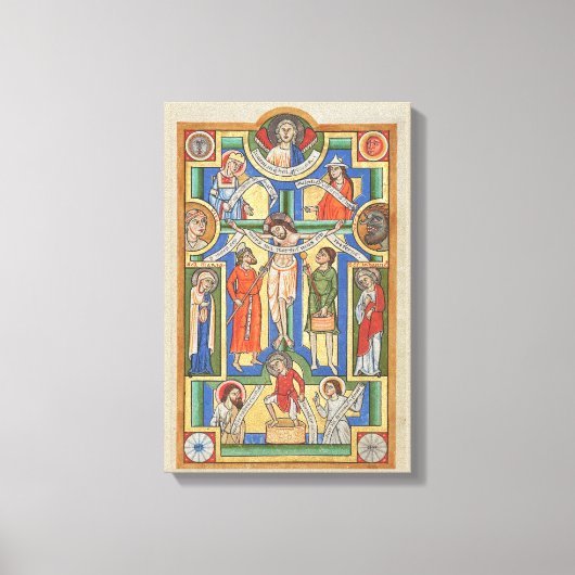 Toile Éclairage médiéval crucifié Jésus (Recto)