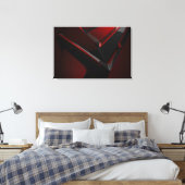 Toile Éclat Géométrique Abstrait Rouge Noir (Insitu(Chambre))