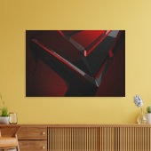 Toile Éclat Géométrique Abstrait Rouge Noir (Insitu(Salon))