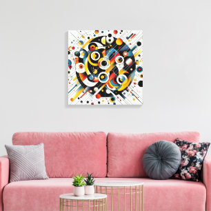 Toile Éclatement de l'énergie géométrique - Art circulai
