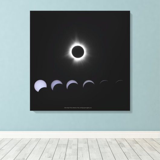 Toile Éclipse solaire 2024 (Insitu (Plancher de Bois))