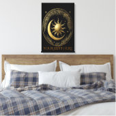 Toile Éclipse solaire éternelle et feuille de palmier do (Insitu(Chambre))