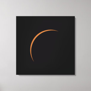 Toile Éclipse solaire partielle presque maximale
