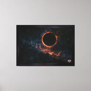 Toile Éclipse solaire qui inspire Awe AI Art de Xzendor7