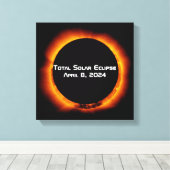 Toile Éclipse solaire totale 2024 (Insitu (Plancher de Bois))