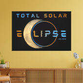 TOILE ÉCLIPSE SOLAIRE TOTALE 8 AVRIL 2024 SYSTÈME SOLAIR (Insitu(Salon))
