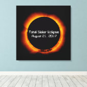Toile Éclipse solaire totale de 2017 (Insitu (Plancher de Bois))