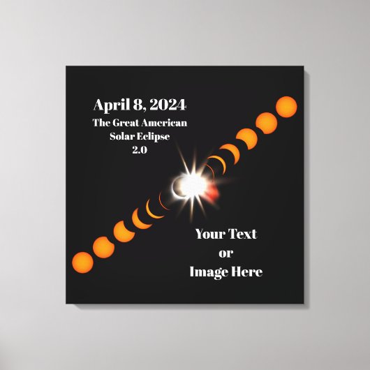 Toile Éclipse solaire totale de 2024 (Recto)