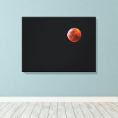 Toile Éclipse totale de lune de sang | Big Island Hawaii (Insitu (Plancher de Bois))