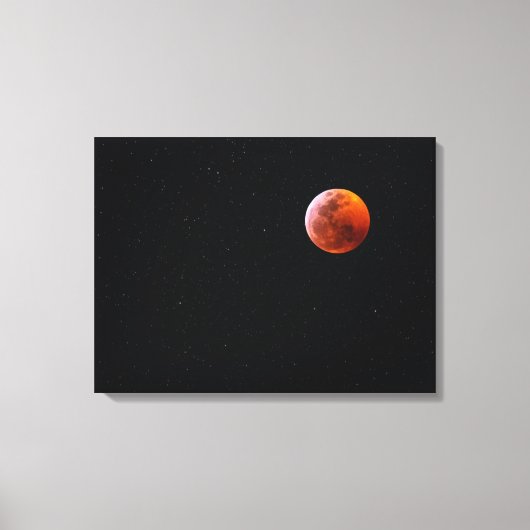 Toile Éclipse totale de lune de sang | Big Island Hawaii (Recto)