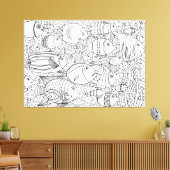 Toile École De Poisson Inspiré 6 (Insitu(Salon))