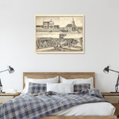 Toile École, église, résidences, Yolo Co (Insitu(Chambre))