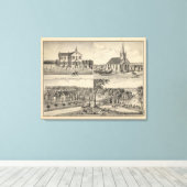 Toile École, église, résidences, Yolo Co (Insitu (Plancher de Bois))