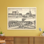Toile École, église, résidences, Yolo Co (Insitu(Salon))
