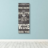 Toile Économisez de l'eau Boire du vin (Insitu (Plancher de Bois))