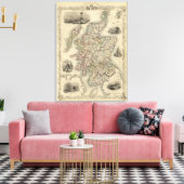 Toile Ecosse avec la carte inset des îles Shetland (Insitu(Salon))