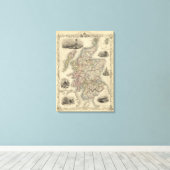 Toile Ecosse avec la carte inset des îles Shetland (Insitu (Plancher de Bois))
