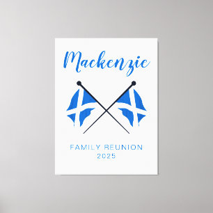 Toile Ecosse Drapeaux Famille Réunion