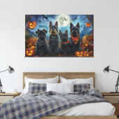 Toile Ecosse Terrier Halloween Éffrayant (Insitu(Chambre))