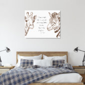 Toile Écouter Animaux Citer Giraffe et Zebra (Insitu(Chambre))