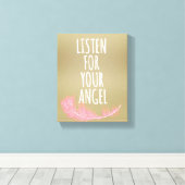 Toile Écouter avec inspiration votre citation d'ange (Insitu (Plancher de Bois))