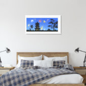 Toile Écran de feu et silhouette de pagode (Insitu(Chambre))